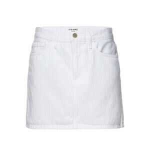 FRAME Le Mini Denim Skirt Blanc White 26